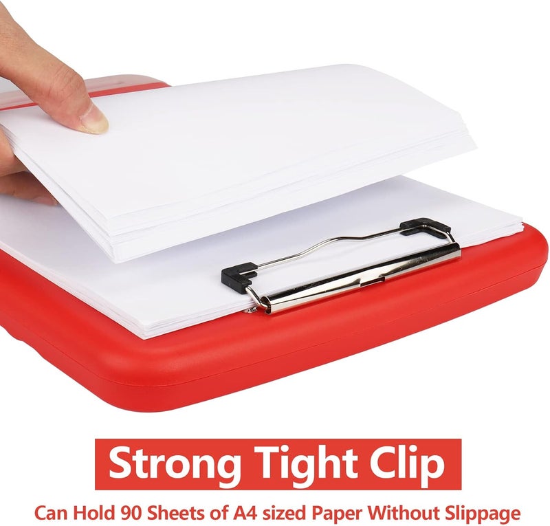 SFLHHDM Clipboard with Storage, Clip Boards 8.5x11, Plastic Clipboards with Pen Holder, Clip Board with Storage Compartments, Nurse Clipboard with Storage for Classroom, Student, Teacher - Image 3